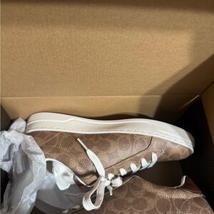 Women's High Line Signature Logo Coated Canvas Sneakers